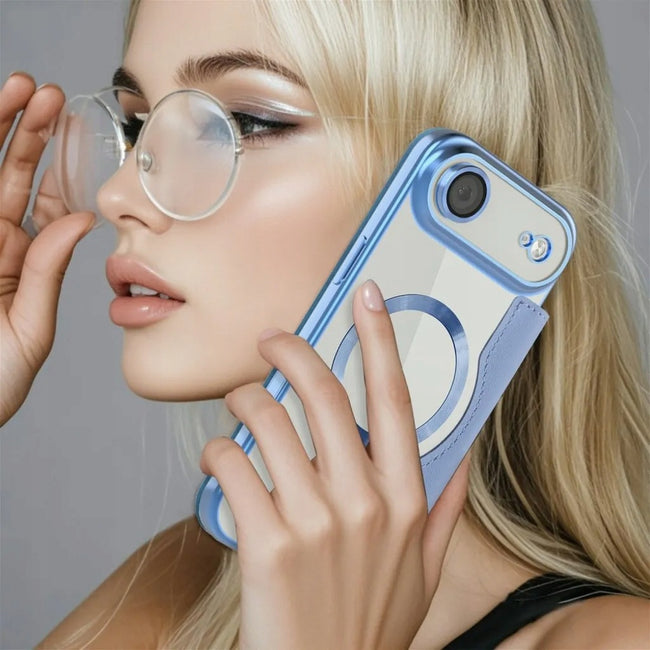 Etui Phoneo Flip z Klapką RFID do MagSafe do iPhone Air - Błękitne