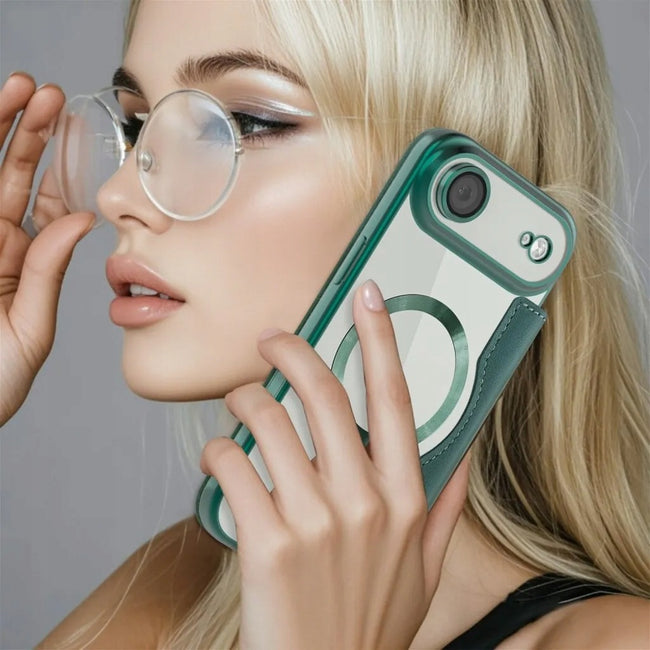 Etui Phoneo Flip z Klapką RFID do MagSafe do iPhone Air - Zielone