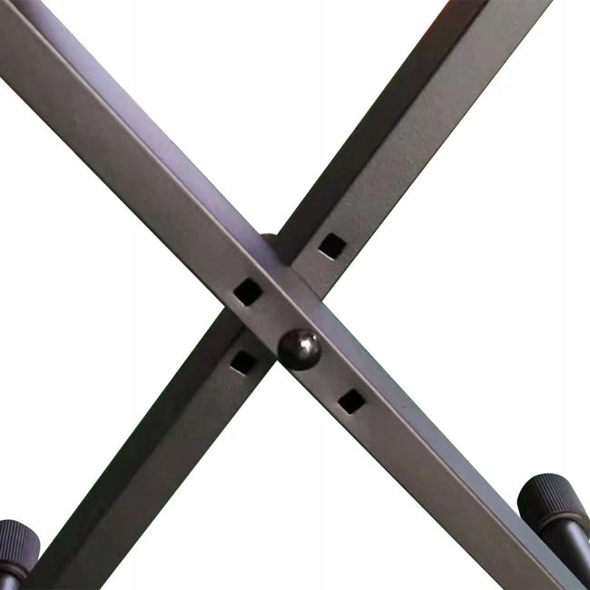 Regulowana Ława do Pianina i Keyboardu Czarna Składana 33/40/43 cm