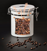 Stalowa Puszka Hermetyczna na Kawę i Żywność - 1.8L - Biała