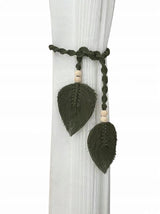 Upięcie do Zasłon i Firan - Lova Nest - Boho Liść Zielony 1szt.