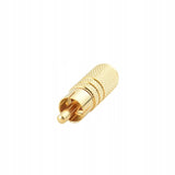 Betune® Adapter / Przejściówka RCA Cinch Męski do MiniJack 3,5mm Żeński - adapter audio stereo