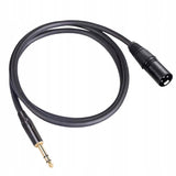 Kabel Mikrofonowy - XLR Męski TRS Jack 6,3mm - 1m