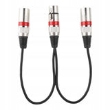 Kabel / Rozdzielacz XLR Mikrofonowy - 1x Żeński do 2x Męski