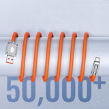 Kabel Phoneo USB do USB-C 120W 7A - 1,5 Metra - Pomarańczowy