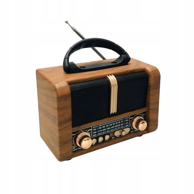 Radio Retro AM FM SW z Anteną, Głośnik BT (v2) - Bluetooth 5.0