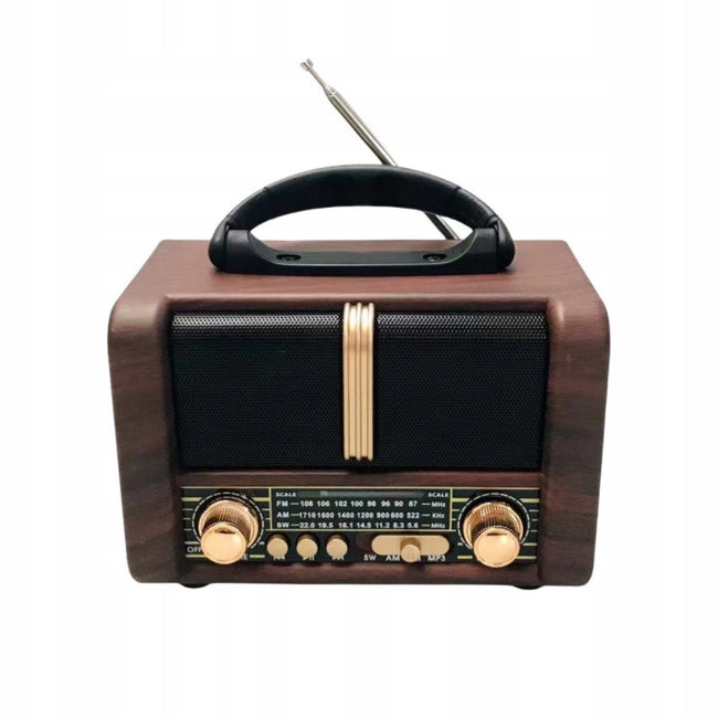 Radio Retro AM FM SW z Anteną, Głośnik BT (v1)