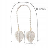 Upięcie do Zasłon i Firan - Lova Nest - Boho Liść Biały 1szt.