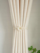 Upięcie do Zasłon i Firan - Lova Nest - Kwiatek Boho Biały 2szt.