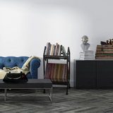 Stojak / Organizer na Płyty Winylowe Gramofonowe i CD 2-poziomowy + Kółka