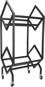 Stojak / Organizer na Płyty Winylowe Gramofonowe i CD 2-poziomowy + Kółka