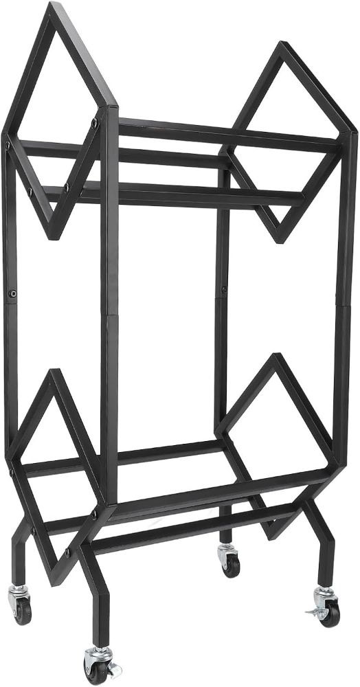 Stojak / Organizer na Płyty Winylowe Gramofonowe i CD 2-poziomowy + Kółka