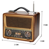 Radio Retro FM z Anteną, Głośnik BT, Powerbank 3w1