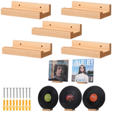 Zestaw 5x Uchwyt Ścienny na Płyty Winylowe LP EP - Drewno Dębowe