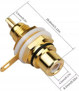 Zestaw Gniazdo Montażowe RCA (CINCH) - Izolowane, Pozłacane (2szt.)