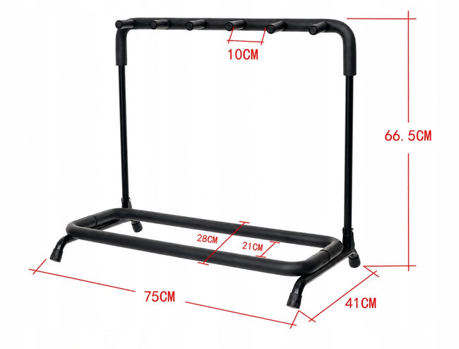 Stojak na 5 Gitar Metalowy z Pianką Ochronną Multi Display Stand