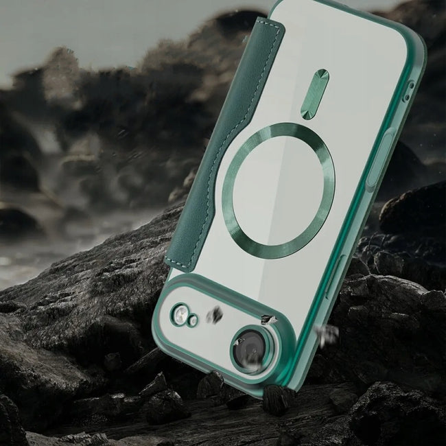 Etui Phoneo Flip z Klapką RFID do MagSafe do iPhone Air - Zielone