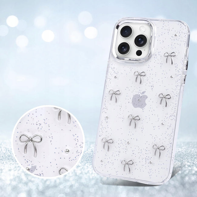 Etui Phoneo Glitter Bow - dedykowane dla Apple iPhone 16 Pro