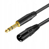 Kabel Mikrofonowy - XLR Męski TRS Jack 6,3mm - 1m