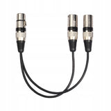 Kabel / Rozdzielacz XLR Mikrofonowy - 1x Żeński do 2x Męski