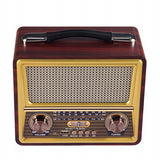 Radio Retro FM z Anteną, Głośnik BT, Powerbank 3w1 (v3)