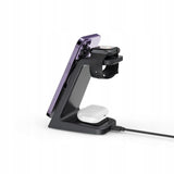 Stacja Ładująca Bezprzewodowa z MagSafe do Apple iPhone (Apple Watch, AirPods) - Czarna - 4w1