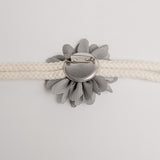 Upięcie do Zasłon i Firan - Lova Nest - Kwiatek Boho Szary 2szt.