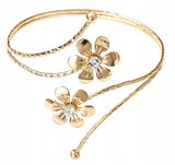 Upięcie do Zasłon i Firan - Lova Nest - Spinka Złote Kwiaty 1szt.