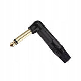 Betune® Wtyk Kątowy Jack Duży 6.3mm HQ Mono - 2 PIN - Pozłacany