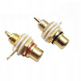 Zestaw Gniazdo Montażowe RCA (CINCH) - Izolowane, Pozłacane (2szt.)