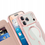Etui Phoneo Flip z Klapką RFID do MagSafe do iPhone 17 Pro Max - Różowe
