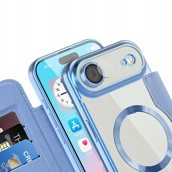 Etui Phoneo Flip z Klapką RFID do MagSafe do iPhone Air - Błękitne