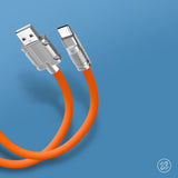 Kabel Phoneo USB do USB-C 120W 7A - 1,5 Metra - Pomarańczowy