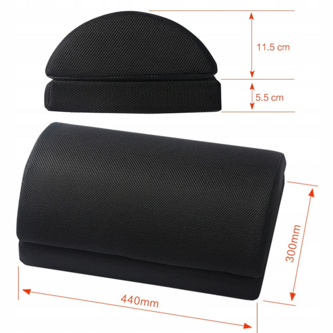 Podnóżek Biurowy pod Nogi - Materiałowy - Regulowany - Czarny