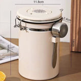 Stalowa Puszka Hermetyczna na Kawę i Żywność - 1.8L - Biała