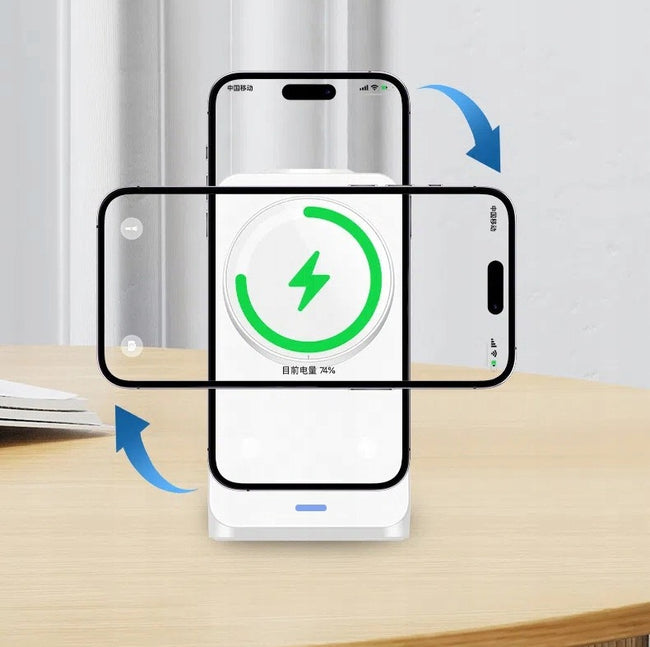 Stacja Ładująca Bezprzewodowa z MagSafe do Apple iPhone (Apple Watch, AirPods) - Czarna - 4w1