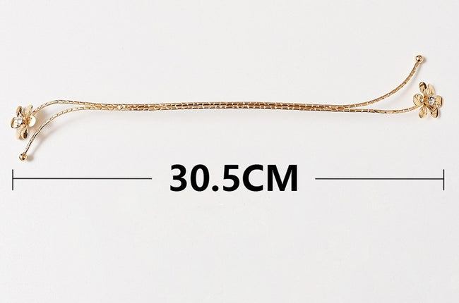 Upięcie do Zasłon i Firan - Lova Nest - Spinka Złote Kwiaty 1szt.