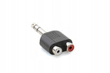 Betune® Adapter / Przejściówka 2x RCA Cinch do Jack 6,3mm 3pin
