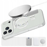 Etui Phoneo Flip z Klapką RFID do MagSafe do iPhone 17 Pro Max - Srebrne