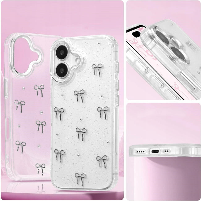 Etui Phoneo Glitter Bow - ultracienkie TPU dla Apple iPhone 17