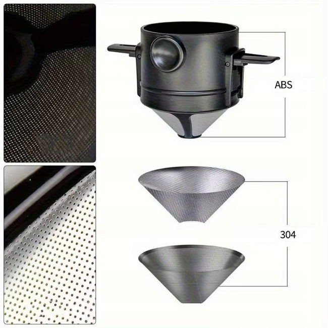 Filtr, Dripper, Zaparzacz do Kawy - składany, wielokrotnego użytku