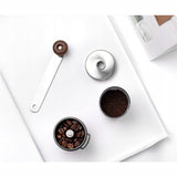 Młynek Ręczny z Ceramicznym Żarnem do Ziaren Kawy - Regulowany, Stal Nierdzewna