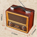 Radio Retro FM z Anteną, Głośnik BT, Powerbank 3w1 (v3)