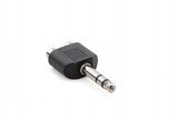 Betune® Adapter / Przejściówka 2x RCA Cinch do Jack 6,3mm 3pin
