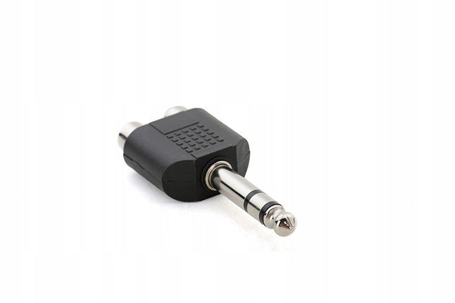 Betune® Adapter / Przejściówka 2x RCA Cinch do Jack 6,3mm 3pin