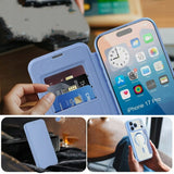 Etui Phoneo Flip z Klapką RFID do MagSafe do iPhone 17 Pro Max - Błękitne