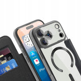 Etui Phoneo Flip z Klapką RFID do MagSafe do iPhone 17 Pro Max - Czarne