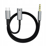 Kabel Betune 2w1 DAC USB-C → AUX 3,5 mm - PD 60 W, 120 cm