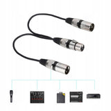 Kabel / Rozdzielacz XLR Mikrofonowy - 1x Żeński do 2x Męski