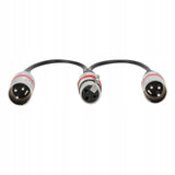 Kabel / Rozdzielacz XLR Mikrofonowy - 1x Żeński do 2x Męski